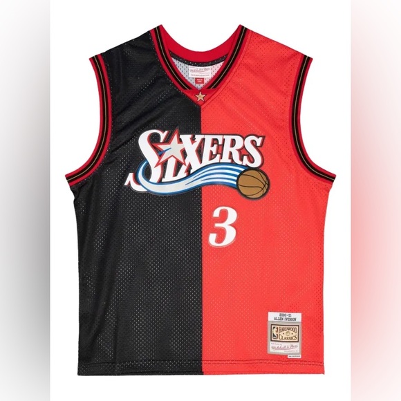 Mitchell & Ness Split Swingman Jersey 2000 Philadelphia 76ers Allen Iverson NEW